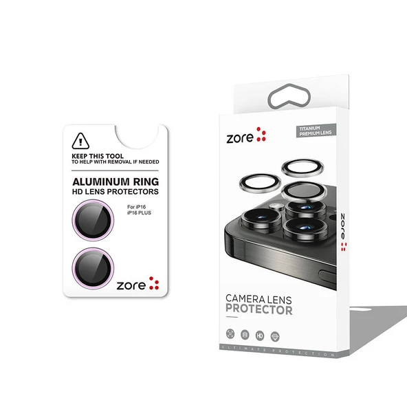 Vendas iPhone 16 Plus Zore CL-12 Premium Safir Parmak İzi Bırakmayan Anti-Reflective Kamera Lens Koruyucu - 4