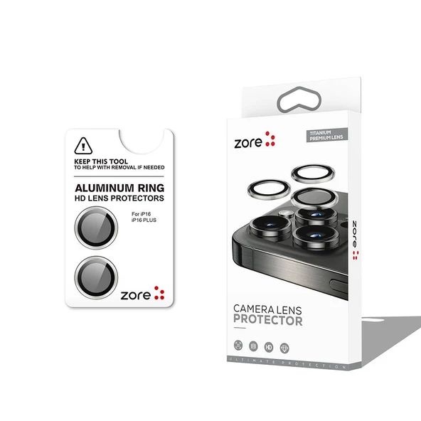 Vendas iPhone 16 Plus Zore CL-12 Premium Safir Parmak İzi Bırakmayan Anti-Reflective Kamera Lens Koruyucu - 6