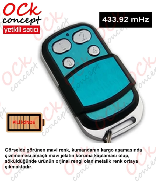 Akıllı Kopyalanabilir Kepenk Kumandası, Garaj Kumandası, Otopark Kumandası, Bariyer Kumandası, Wicom UK 44 Kumanda (2 Adet) - 2