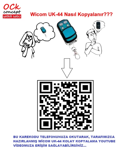 Akıllı Kopyalanabilir Kepenk Kumandası, Garaj Kumandası, Otopark Kumandası, Bariyer Kumandası, Wicom UK 44 Kumanda (2 Adet) - 5