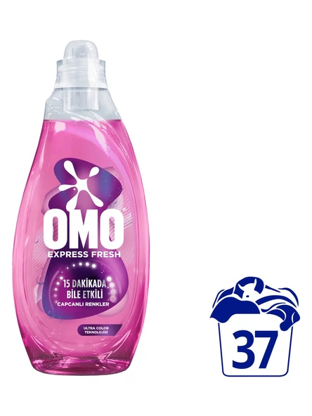 Omo Express Fresh Capcanlı Renkler Renkli & Siyahlar Sıvı Çamaşır Deterjanı 1480 Ml