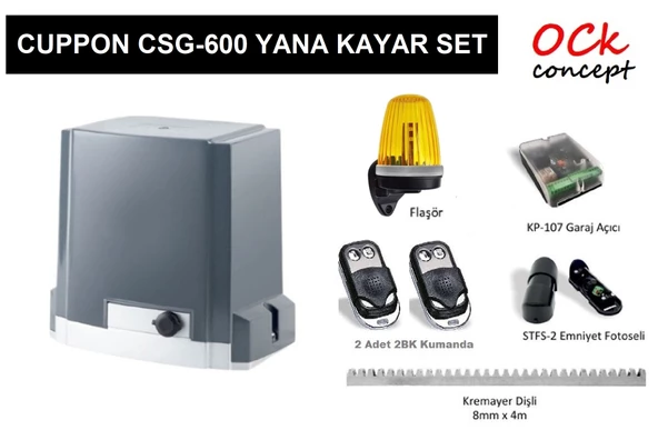 Cuppon CSG 600 Yana Kayar Kapı Motoru Seti