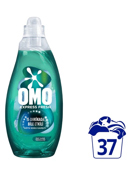 Omo Express Fresh Kötü Koku Karşıtı Beyaz & Renkliler Sıvı Çamaşır Deterjanı 1480 Ml x 2 Adet - 2