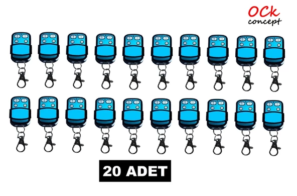 Akıllı Kopyalanabilir Kepenk Kumandası, Garaj Kumandası, Otopark Kumandası, Bariyer Kumandası, Wicom UK 44 Kumanda (20 Adet)