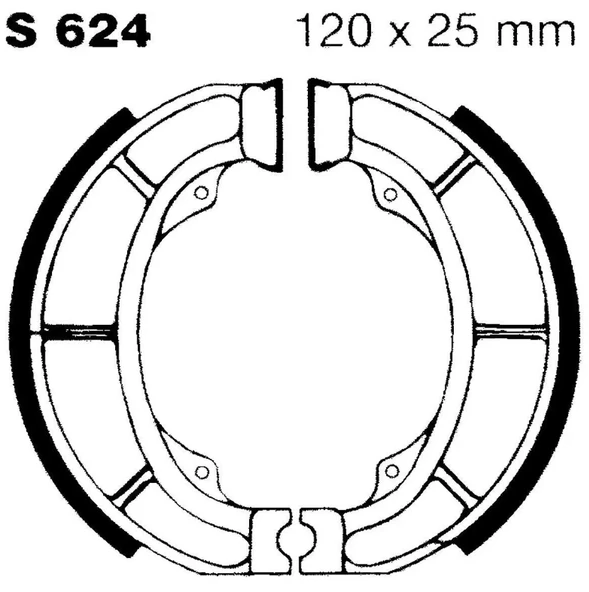 Ebc S624 2015-2021 Suzuki Address Uyumlu Arka Fren Balatası Yaylı Kampana Set - Resim 2