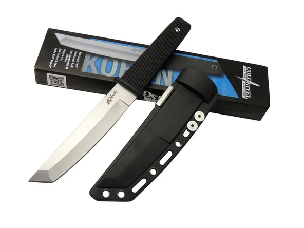 Cold Steel AUS 8A Kobun Tanto Outdoor / Av Bıçağı 25cm - Kılıflı, Kutulu, Siyah Plastik Sap ürün görseli 1