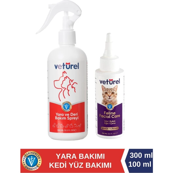 Gözyaşı Lekesi Kedi Aknesi Kedi Mantar Kedi Sağlık  Tahriş Yara Bakımı 300 ml Kedi Yüz Bakımı