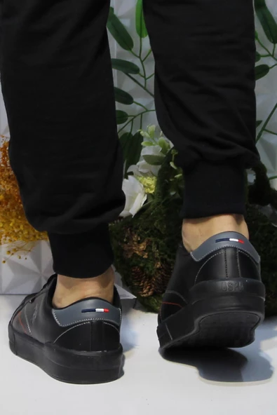 U.S. Polo Assn. Mayk Siyah Orijinal Ürün Sneaker Erkek Ayakkabı - Resim 4