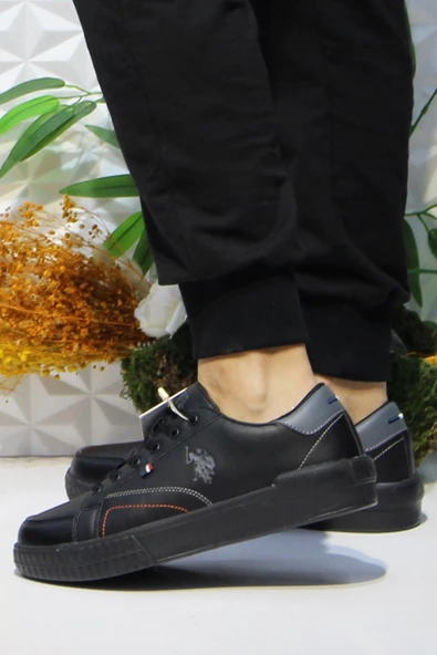 U.S. Polo Assn. Mayk Siyah Orijinal Ürün Sneaker Erkek Ayakkabı - Resim 3