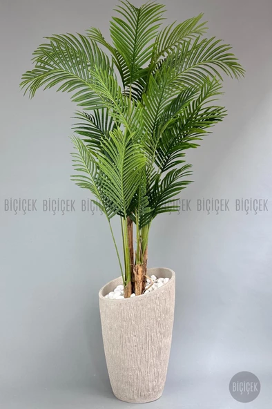 BİÇİÇEK   Yapay Areka Palmiyesi 250 cm lux dış mekan saksıda - Resim 11