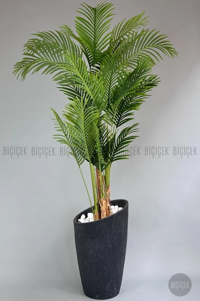 BİÇİÇEK   Yapay Areka Palmiyesi 250 cm lux dış mekan saksıda - Resim 8