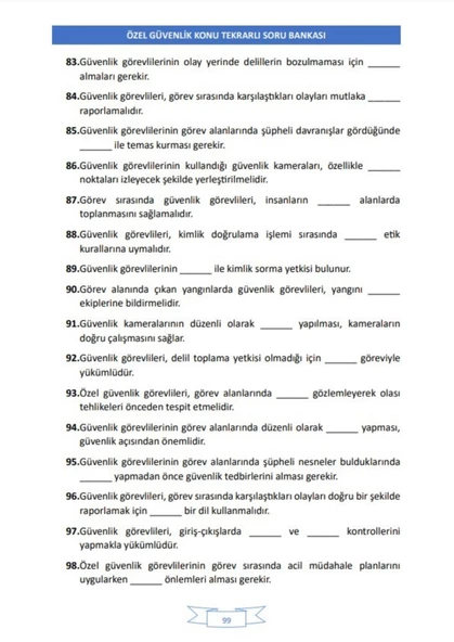 Özel Güvenlik Soru-Cevap Kitabı (1000 Soru) - 2