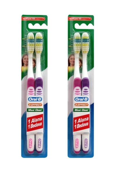 Diş Fırçası Maxi Clean Orta 40 (1+1) X 2 Adet