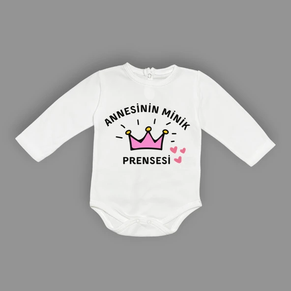 Annesinin Minik Prensesi Çıtçıtlı Body MNK0613 - 5