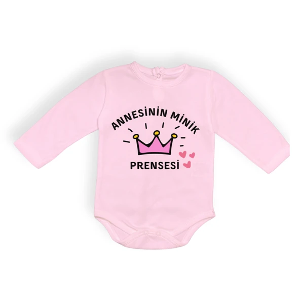 Annesinin Minik Prensesi Çıtçıtlı Body MNK0613 - 6