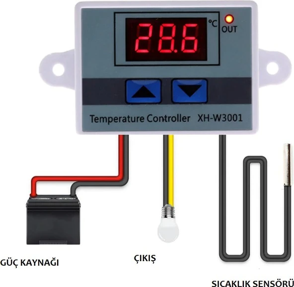 XH-W3001 12V DC Dijital Termostat Akvaryum Kuluçka Makinesi için Modül - 2
