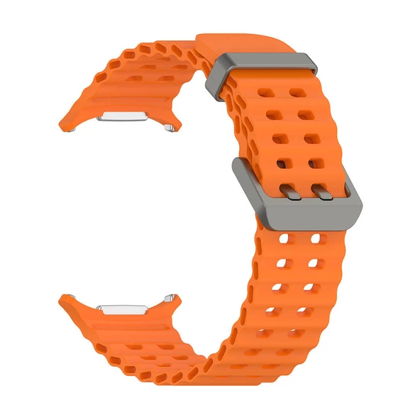 Gpack Samsung Galaxy Watch Ultra 47mm Kordon Tırtıklı Tasarım Silikon KRD118 - 8