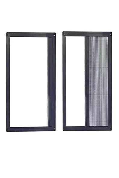 Kamataş   Akordeon Pileli Pilise Pencere Sineklik, Antrasit, 70x 130 Cm. Istenilen Ölçüde