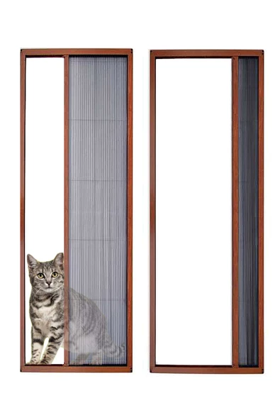 Kamataş   Akordeon Pilise Yırtılmaz Ped Kedi Tüllü Kapı Sineklik Altınmeşe (90X210) İstenilen Ölçüde