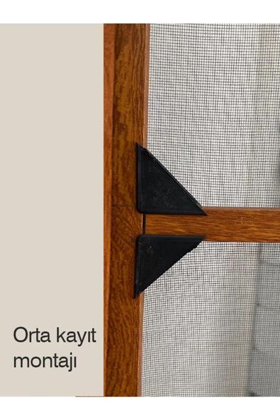 Kamataş   Menteşeli Kapı Sinekliği Kahverengi (En: 0-90 Cm. Boy: 0-210 Cm) Istenilen Ölçüde - Resim 4