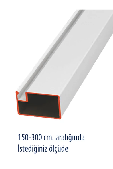 Kamataş   17*25 Sineklik Profili Beyaz İstenilen Ölçüde 150Cm.-300 Cm.