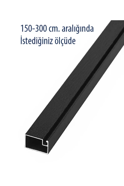 Kamataş   17*25 Sineklik Profili Antrasit Gri İstenilen Ölçüde 150Cm.-300 Cm.