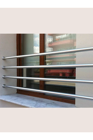 Kamataş   Alüminyum Pencere Korkuluk Çocuk Emniyet Korkuluk Fransız Pencere 150Cm