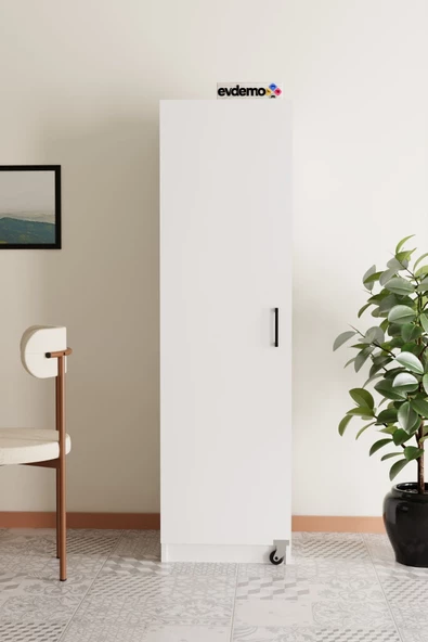 Evdemo Elzem Tek Kapaklı Erzak Kiler Dolabı Beyaz - 2