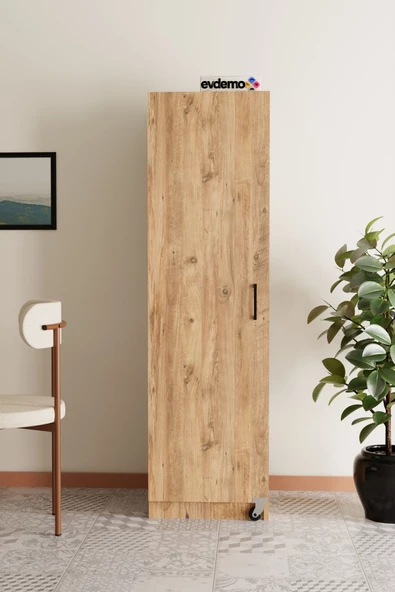 Evdemo Elzem Tek Kapaklı Erzak Kiler Dolabı Atlantik Çam - 4