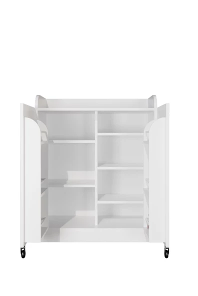 Evdemo Derin 2 Kapaklı Erzak Kiler Dolabı Beyaz - 5