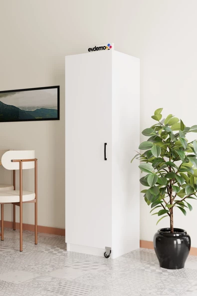 Evdemo Elzem Tek Kapaklı Erzak Kiler Dolabı Beyaz - 3