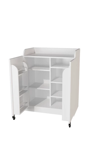 Evdemo Derin 2 Kapaklı Erzak Kiler Dolabı Beyaz - 6