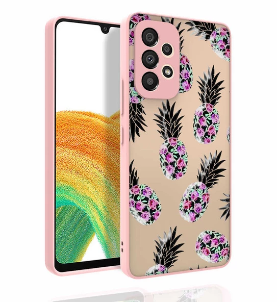 zore Galaxy A53 5G Kılıf Desenli Kamera Korumalı Parlak Zore Nora Kapak-NO1