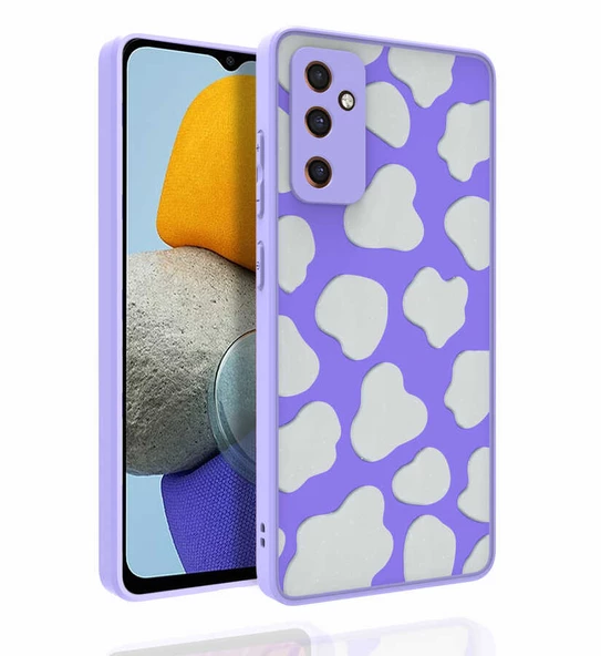 zore Galaxy M23 Kılıf Desenli Kamera Korumalı Parlak Zore Nora Kapak-NO6