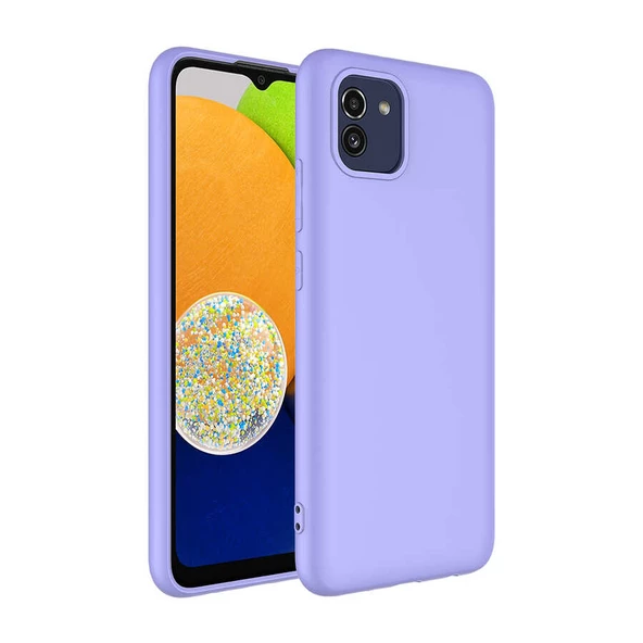 zore Galaxy A03 Kılıf Zore Mara Lansman Kapak-Lila