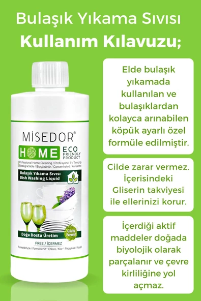 MİSEDOR Doğal Bulaşık Yıkama Sıvısı 500 Ml - 3