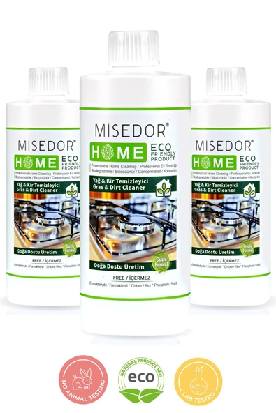 MİSEDOR 3 Lü Set Yağ Ve Kir Temizleyici 500 ml 3luyag, One Size