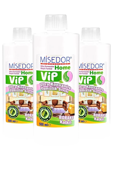 MİSEDOR 3'lü Set Vip Doğal Genel Temizlik Sıvısı 500 ml