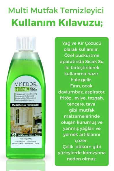 MİSEDOR Doğal Mutfak Temizleyici 400 ml - 3