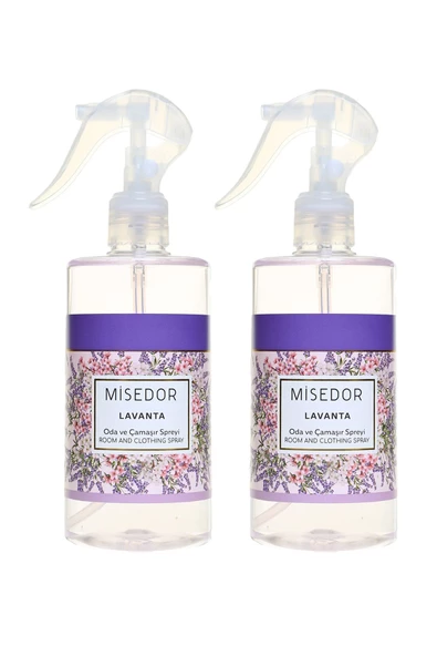 MİSEDOR 2'li Set Lavanta Oda Kokusu Ve Çamaşır Parfümü 330 ml