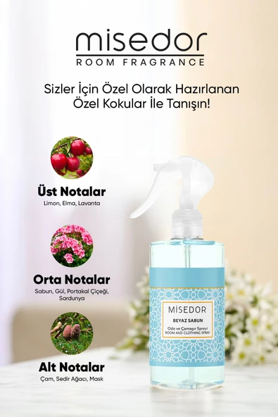 MİSEDOR 2 Li Set Beyaz Sabun Ve Gold Amber Oda Kokusu 330 Ml - 3