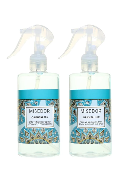MİSEDOR 2 Li Set Oriental Mix Oda ve Çamaşır Parfümü 330 ml