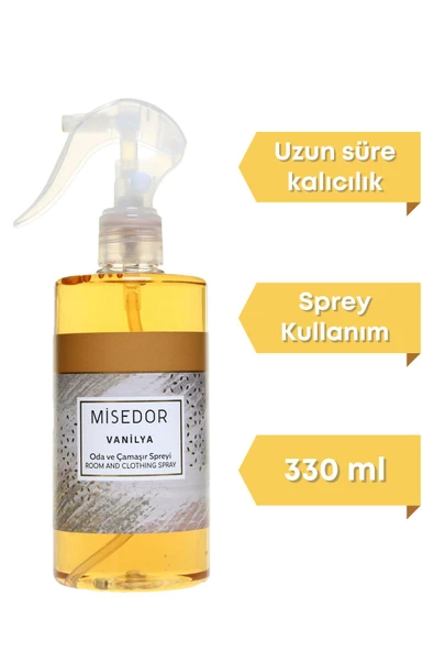 MİSEDOR 2 Li Set Vanilya Oda Kokusu Ve Çamaşır Spreyi 330 ml - 4