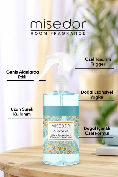 MİSEDOR 2 Li Set Oriental Mix Oda ve Çamaşır Parfümü 330 ml - 4