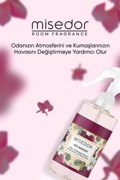 MİSEDOR 2 Li Set Gül Bahçesi Oda Kokusu Ve Çamaşır Parfümü 330 ml - 3