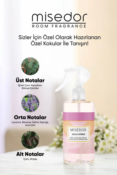 MİSEDOR 2 Li Set Beyaz Sabun Ve Gold Amber Oda Kokusu 330 Ml - 2