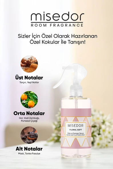 MİSEDOR 2 Li Set Floral Soft Pudra Oda Kokusu 330 ml - 4