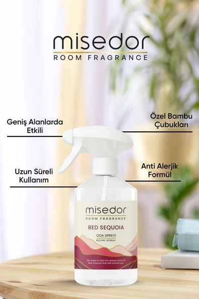 MİSEDOR Red Sequoia Oda Kokusu Ve Çamaşır Spreyi 500 ml - 5