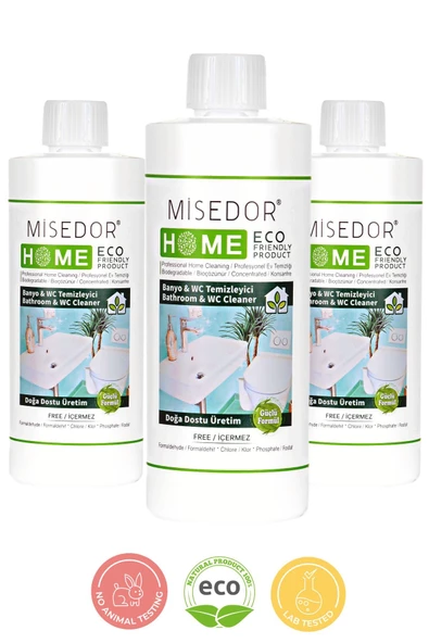 MİSEDOR 3 Lü Set Banyo Ve Wc Temizleyici 500 Ml