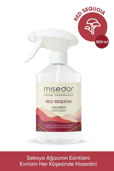 MİSEDOR 2 li Set Red Sequoia Çubuklu Oda Kokusu 120 ml & Oda Spreyi 500 ml - 4